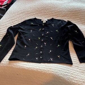 Susan Bristol Black  Cosmo/ Martini Sweater